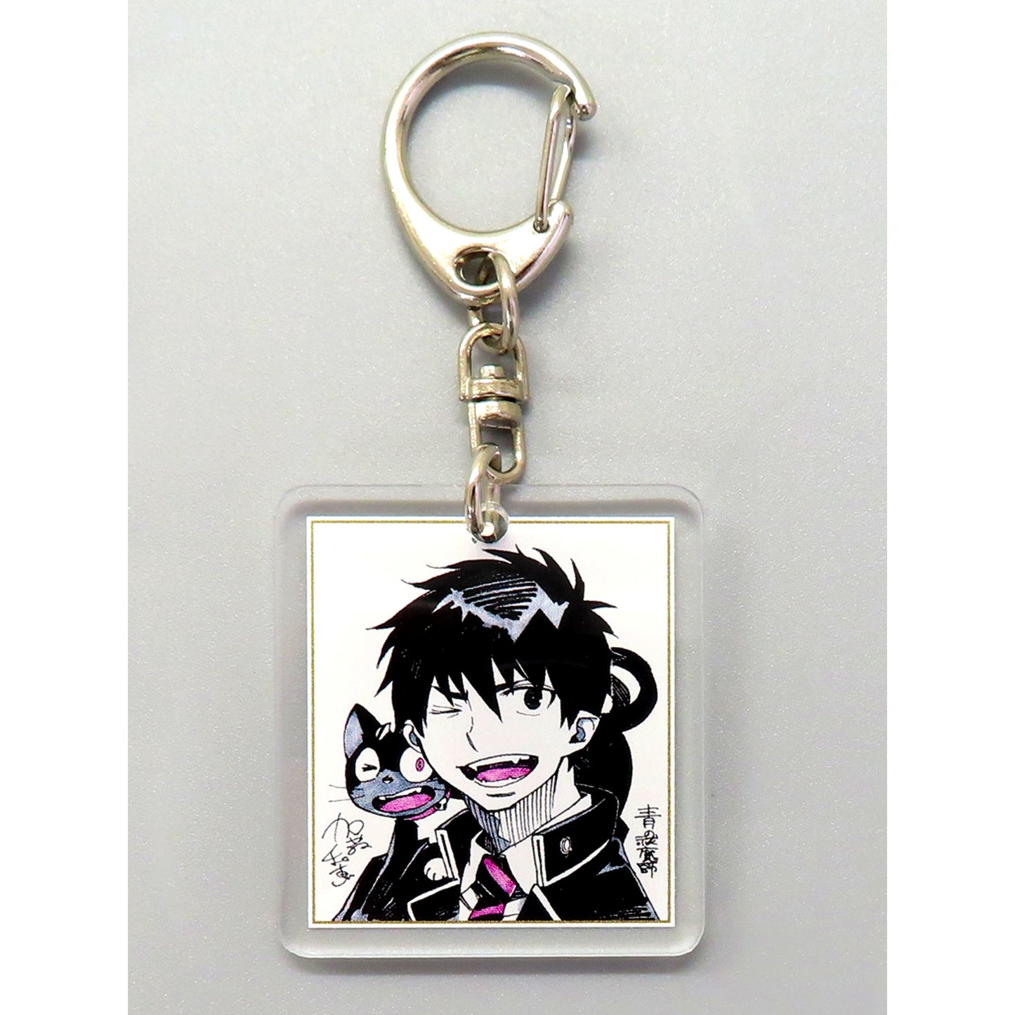 Rin Okumura Kuro Blue Exorcist SQ. 10th Anniversary Special Acrylic Keychain Jump Festa 2018 Jump SQ. Booth Visitor Bonus [USED]