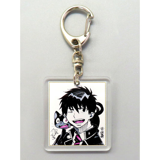 Rin Okumura Kuro Blue Exorcist SQ. 10th Anniversary Special Acrylic Keychain Jump Festa 2018 Jump SQ. Booth Visitor Bonus [USED]