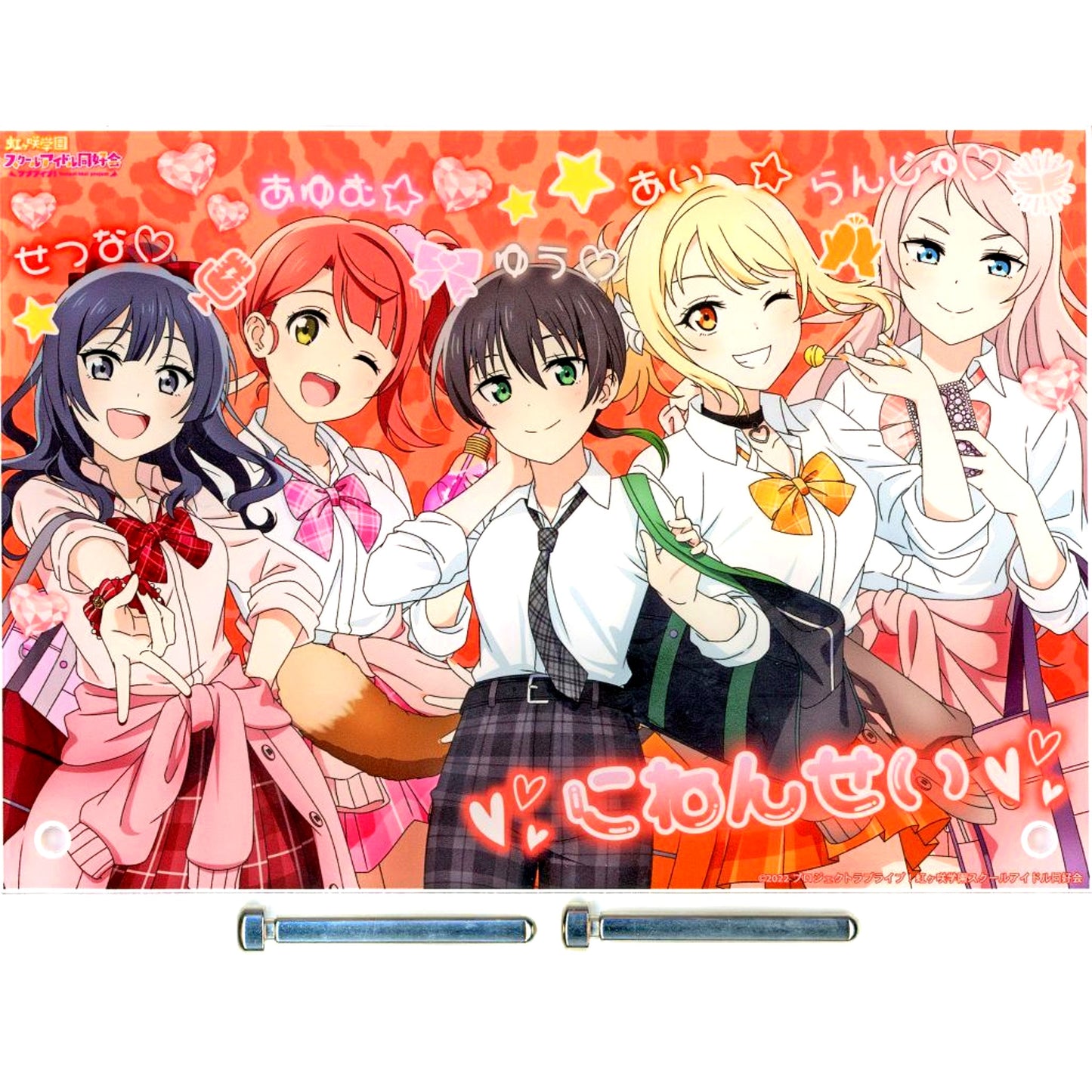 2nd Year Illustration Gal Uniform Ver. A5 Acrylic Panel Love Live! Nijigasaki High School Idol Club POP UP SHOP in Marui [USED]