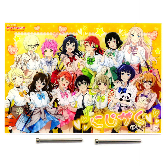 Group Illustration Gyaru Uniform Ver. A4 Acrylic Panel Love Live! Nijigasaki High School Idol Club POP UP SHOP in Marui [USED]