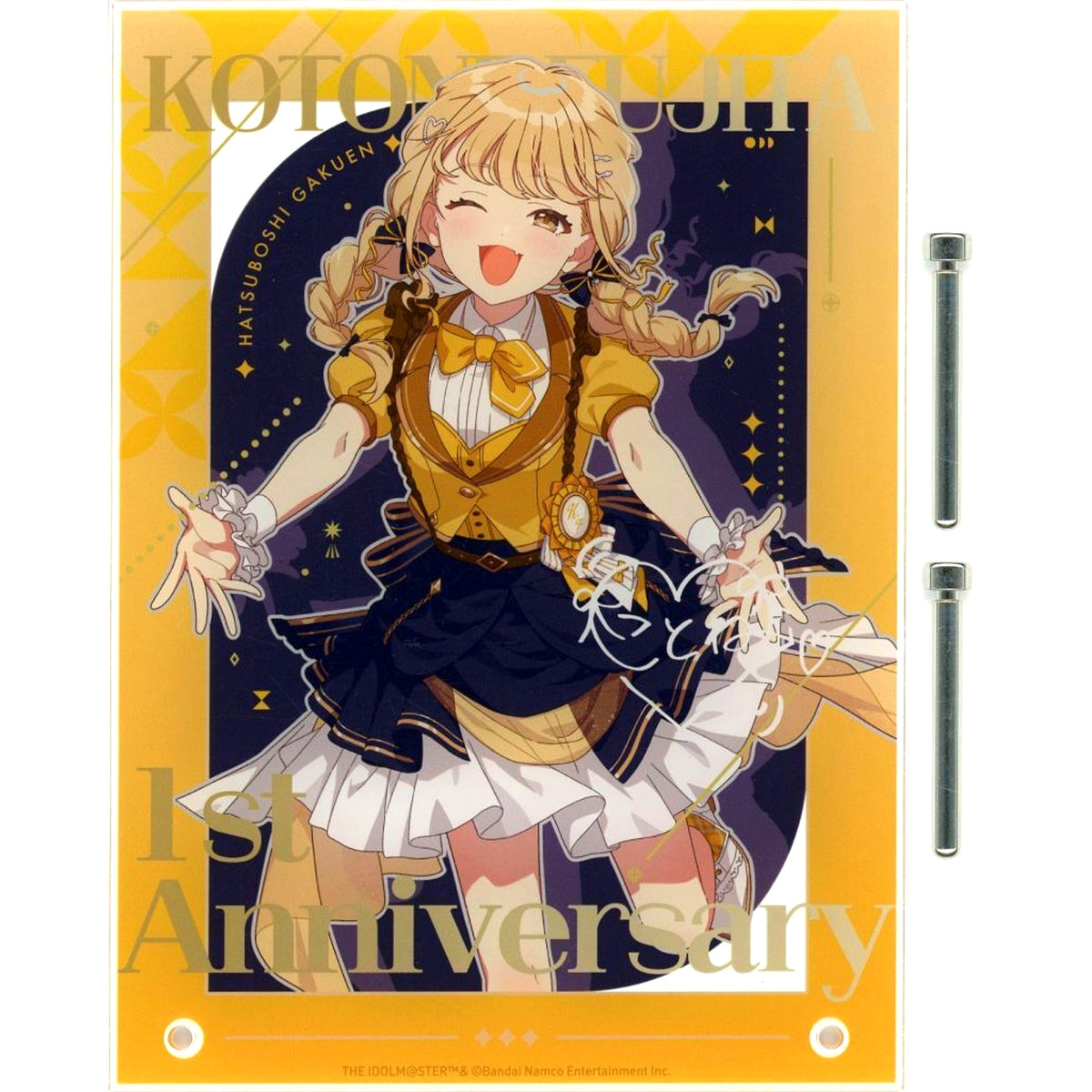 Kotone Fujita The 1st Milestone Ver. Acrylic Item Gakuen iDOLM@STER Anniversary Celebration The 1st Milestone [USED]