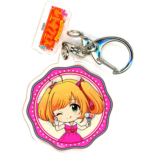 Shin Sato The Idolm@ster Cinderella Girls Acrylic Keychain with Parts Mini Chibi Illustration Box Seibuen Yuenchi Retro Fes [USED]