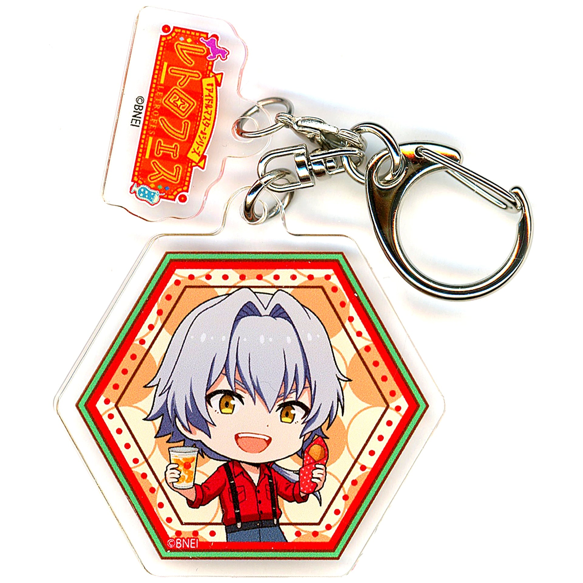 Ren Kizaki The Idolm@ster SideM Acrylic Keychain with Parts Mini Chibi Illustration Box Seibuen Yuenchi Retro Fes [USED]