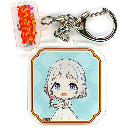 Lilja Katsuragi Gakuen Idolmaster Acrylic Keychain with Parts Chibi Character Illustration Box Seibuen Yuenchi Retro Fes [USED]