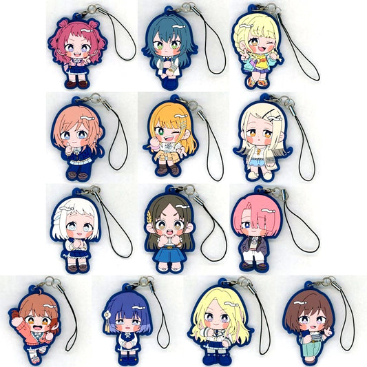 Set of 13 Gakuen Idolmaster Newtro Rubber Strap [USED]
