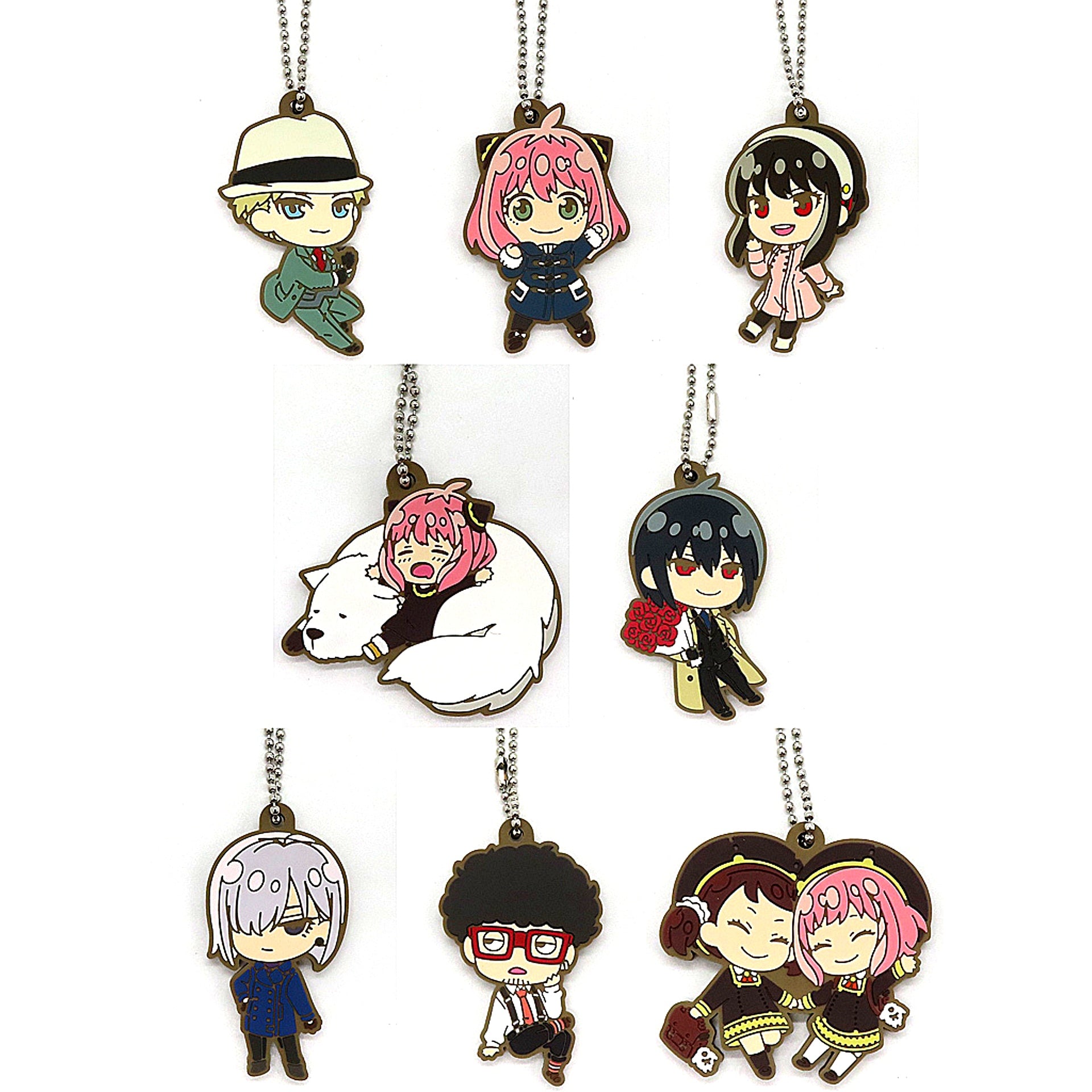 Set of 8 SPY x FAMILY Deforume Rubber Keychain vol.3 [USED]