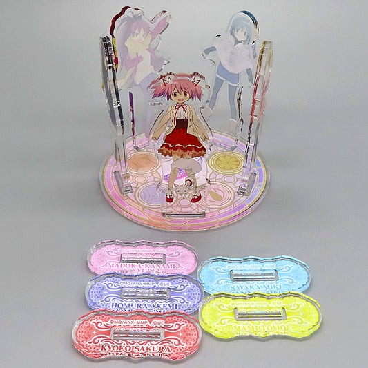 Group Mini Acrylic Stand Set of 5 with Base Smaslot Puella Magi Madoka Magica the Movie Part 1: Beginnings/Part 2: Eternal F [USED]