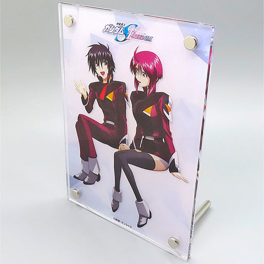 Shinn Asuka & Lunamaria Hawke Mobile Suit Gundam SEED FREEDOM Single Item B6 Size 2-Layer Acrylic Stand Blu-ray Special Ltd Ed Sofmap Bonus [USED]