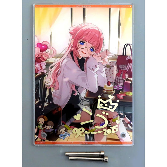 Suo Sango A5 Acrylic Item Replica Autographed Virtual YouTuber Nijisanji Birthday 2025 Bonus [USED]