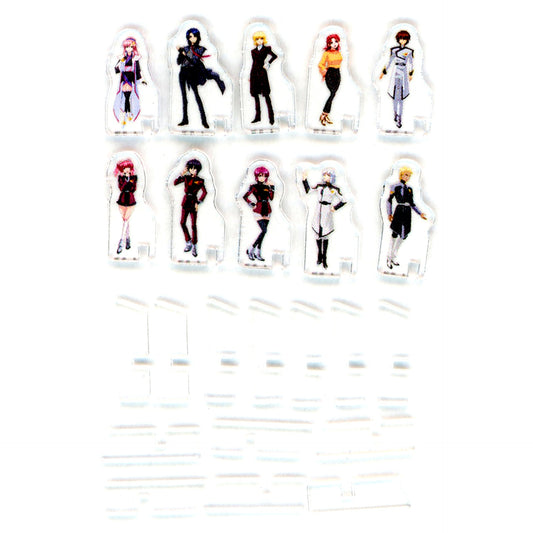 Set of 10 Group Mobile Suit Gundam SEED FREEDOM Mini Ac Series Acrylic Stand [USED]