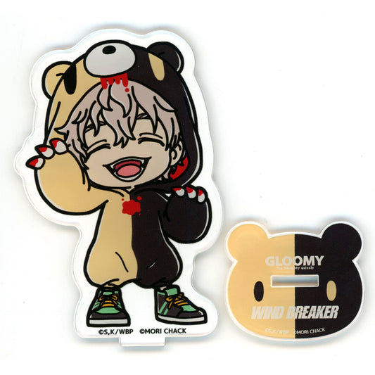 Choji Tomiyama Trading Acrylic Stand WIND BREAKER x GLOOMY [USED]