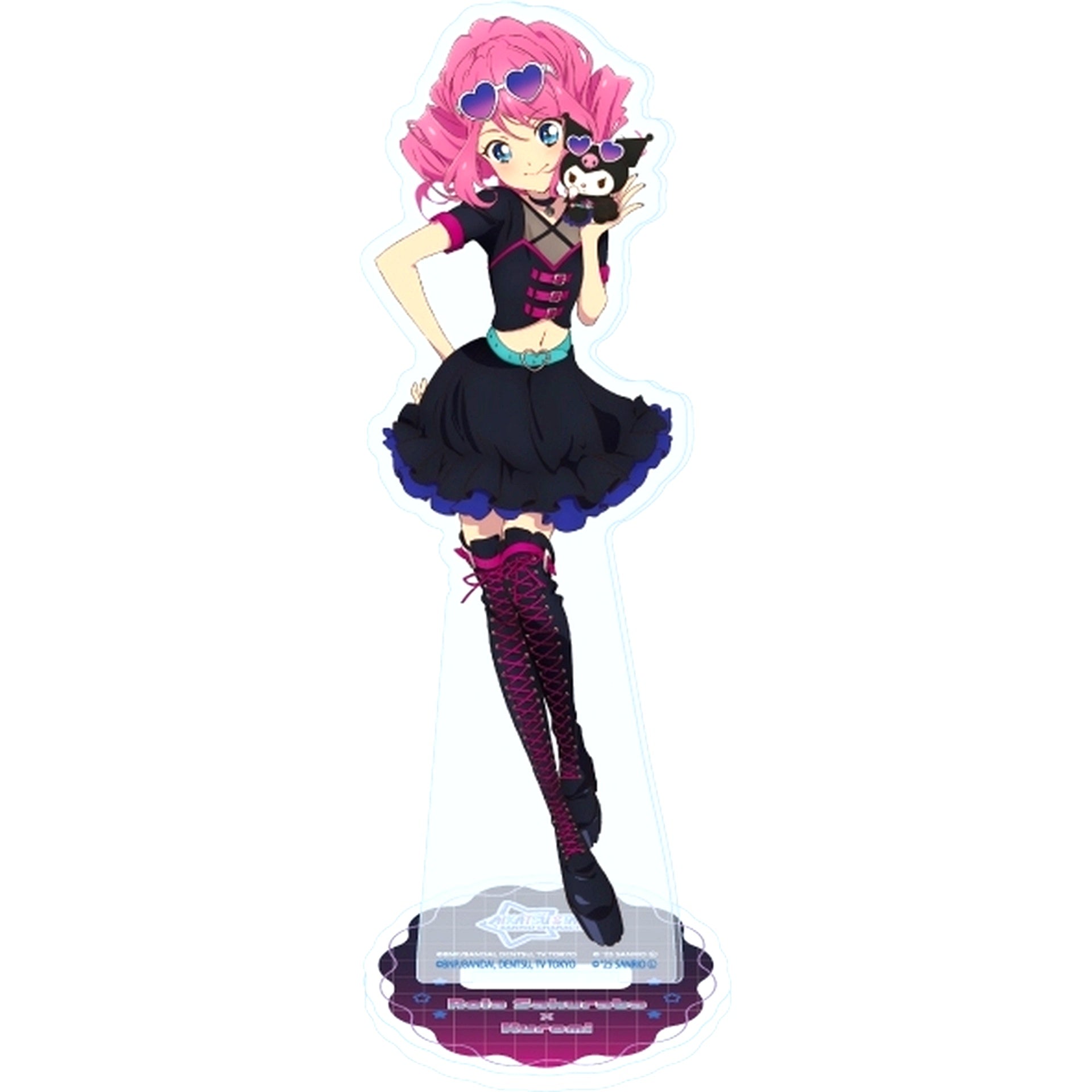 Laura Sakuraba 02 Kuromi Aikatsu Stars! Sanrio Characters Collabo Illustration Life-size Acrylic Stand [USED]