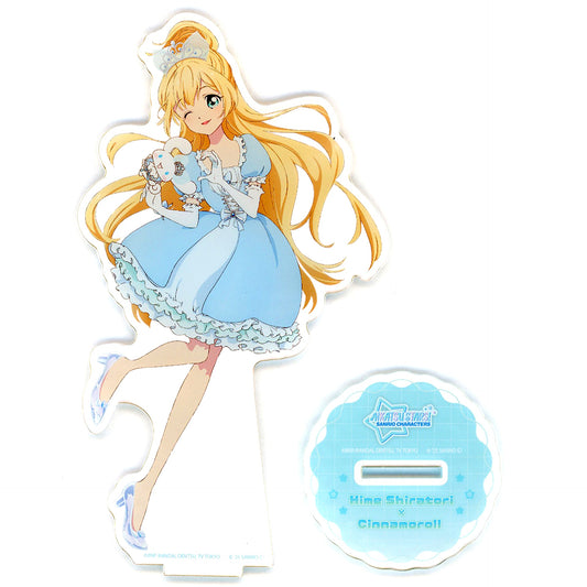 Hime Shiratori 06 Cinnamoroll Aikatsu Stars! Sanrio Characters Collabo Illustration Life-size Acrylic Stand [USED]