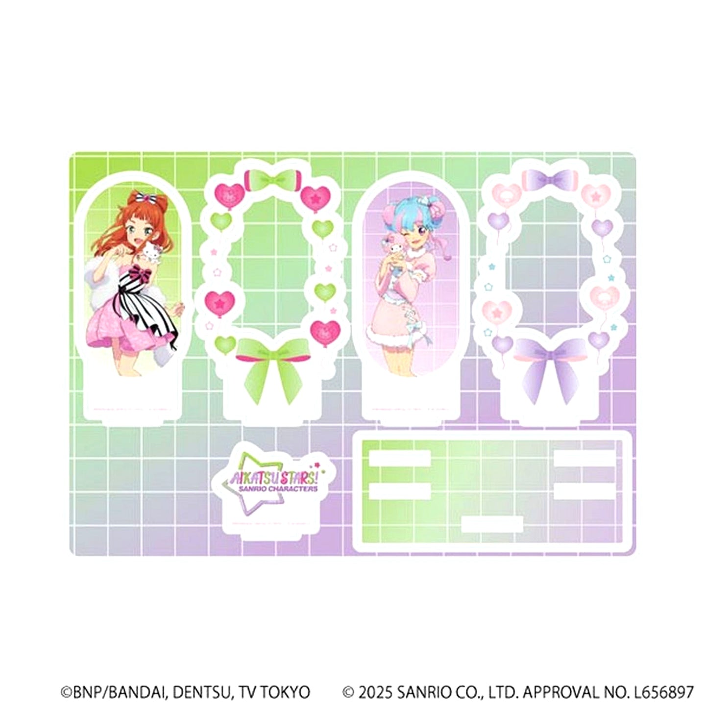 02 B Ver. Aikatsu Stars! Sanrio Characters Collabo Illustration Life-size Premium Acrylic Diorama Plate [USED]