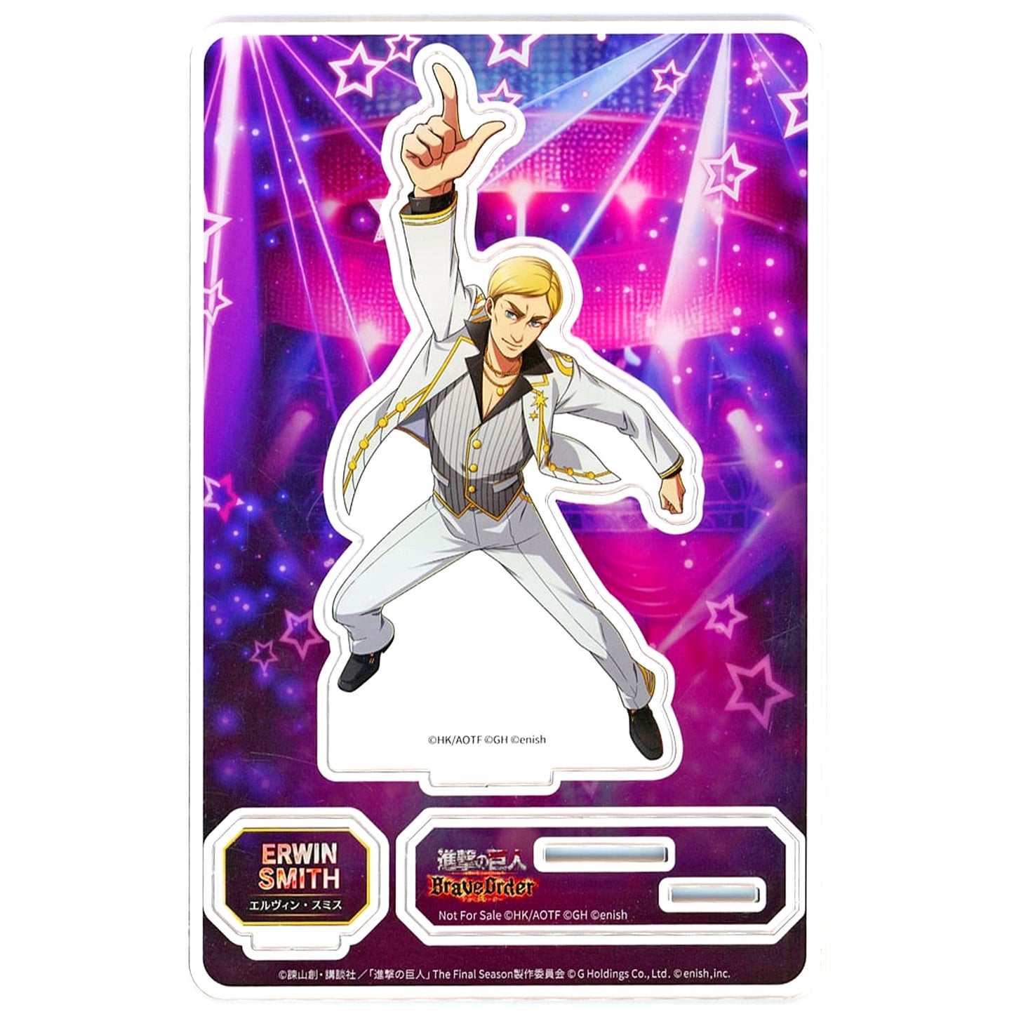 Erwin Smith Glittering Star Attack on Titan Brave Order Golden Great Advance Festival Goods Campaign Part 2 Winner Prize Acrylic Stand [USED]