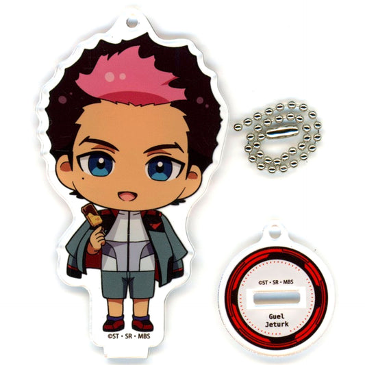 Guel Jeturk JR Tokai Oshi Tabi x Gundam Series Journey with Gundam Vol. 1 Mobile Suit Gundam The Witch from Mercury Mini Character Trading Acrylic Stand Keychain [USED]