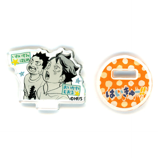 Hajime Iwaizumi & Toru Oikawa Haikyu!! FAN PARK Acrylic mini Figure - The childhood of the HAIKYU!! characters - Vol.1 [USED]