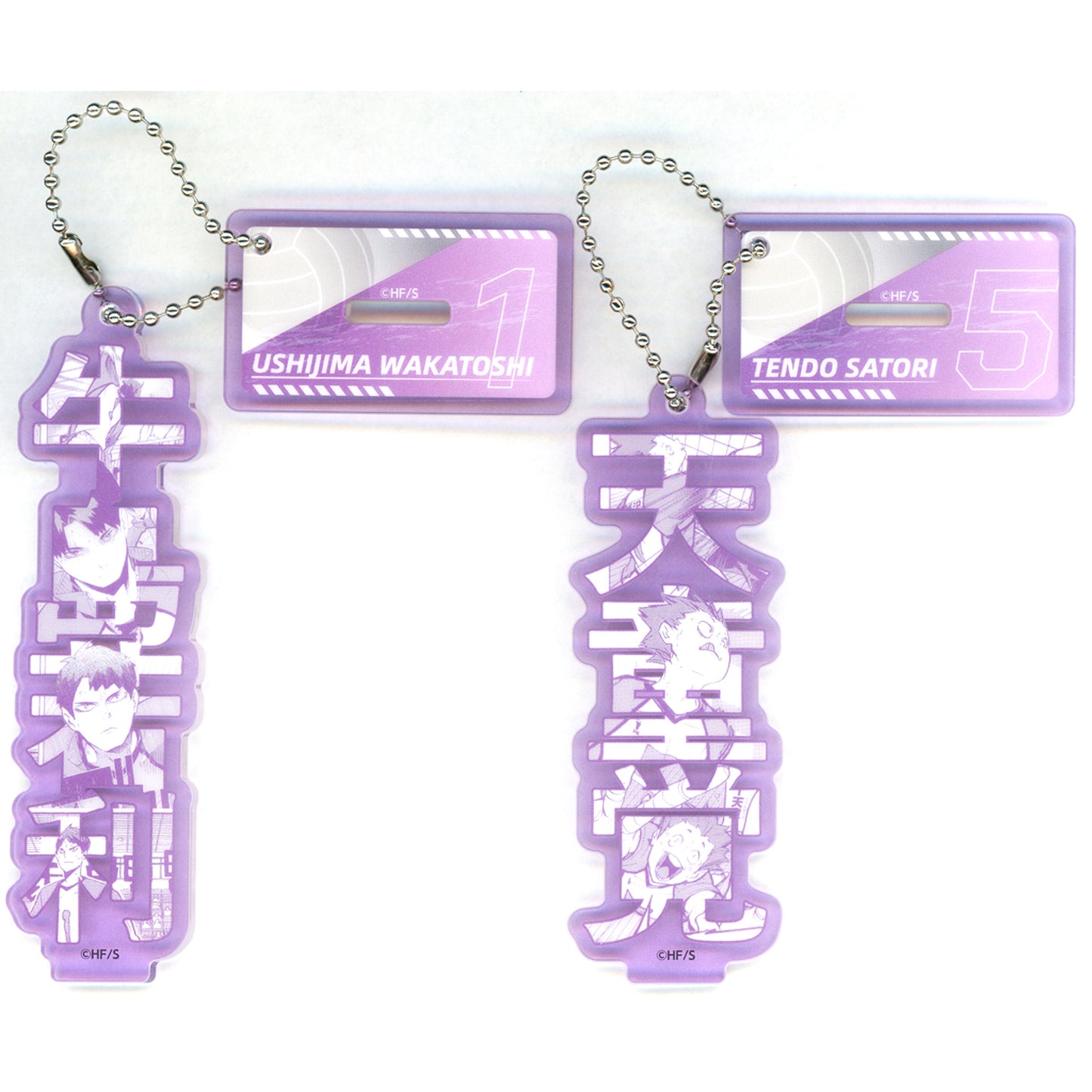 Set of 2 Wakatoshi Ushijima & Satori Tendo 2way Name Board Haikyu!! FAN PARK [USED]