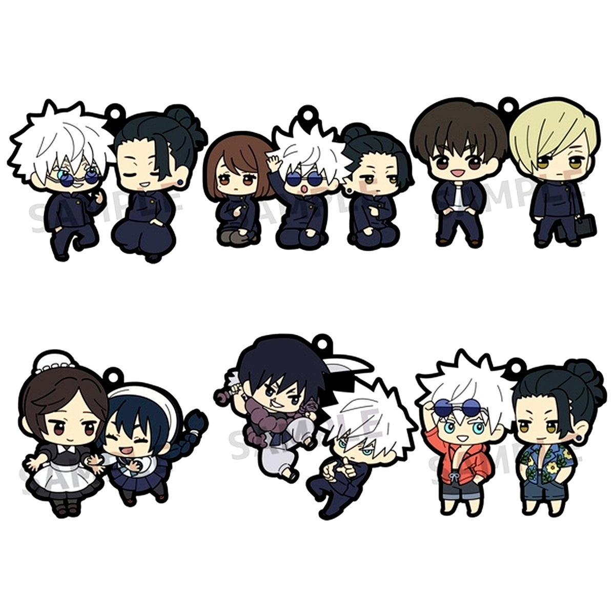Set of 6 Jujutsu Kaisen Rubber Mascot Buddy Colle Vol.4 Hidden Inventory Premature Death [USED]
