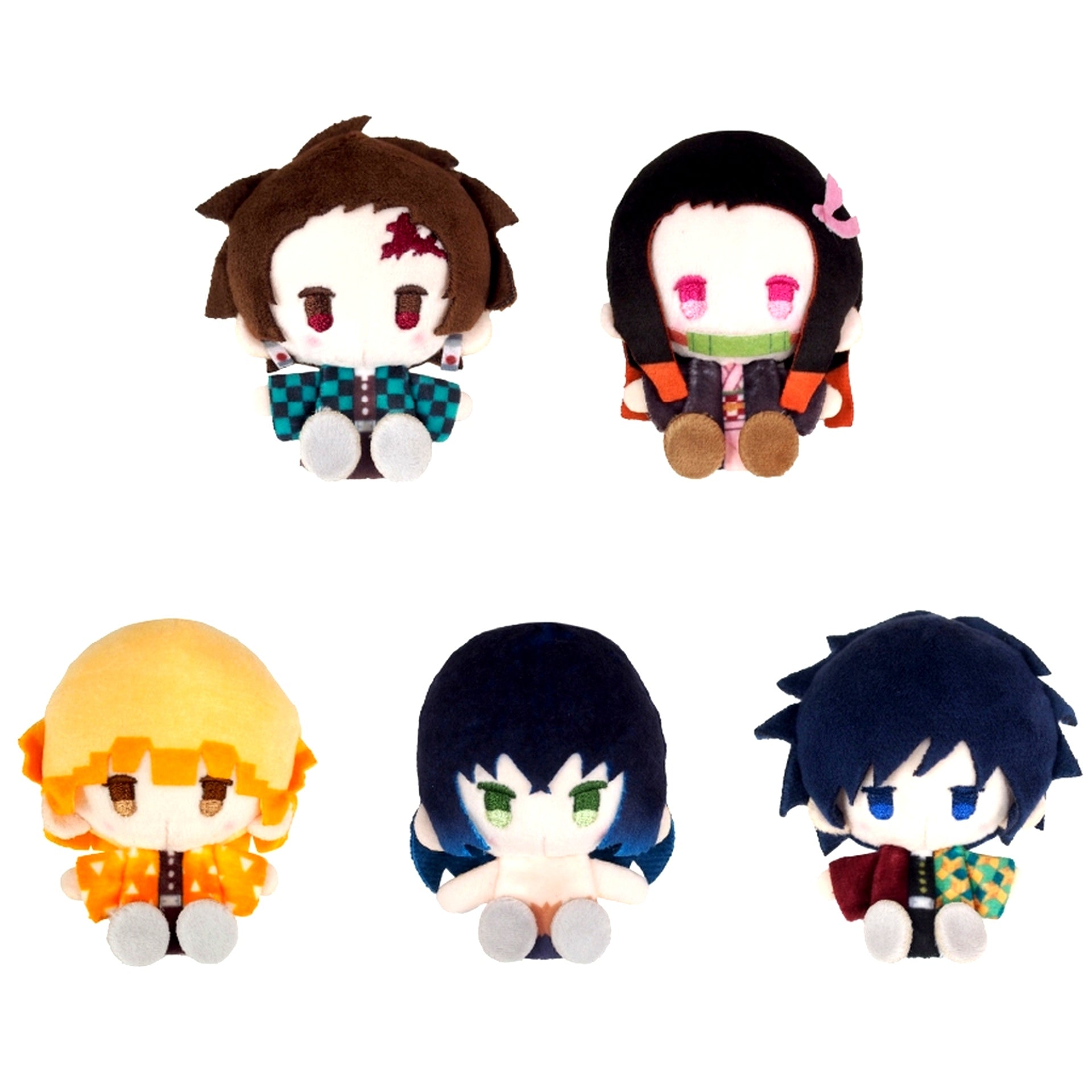 Set of 5 Demon Slayer: Kimetsu no Yaiba Plush Mascot Vol. 1 [USED]