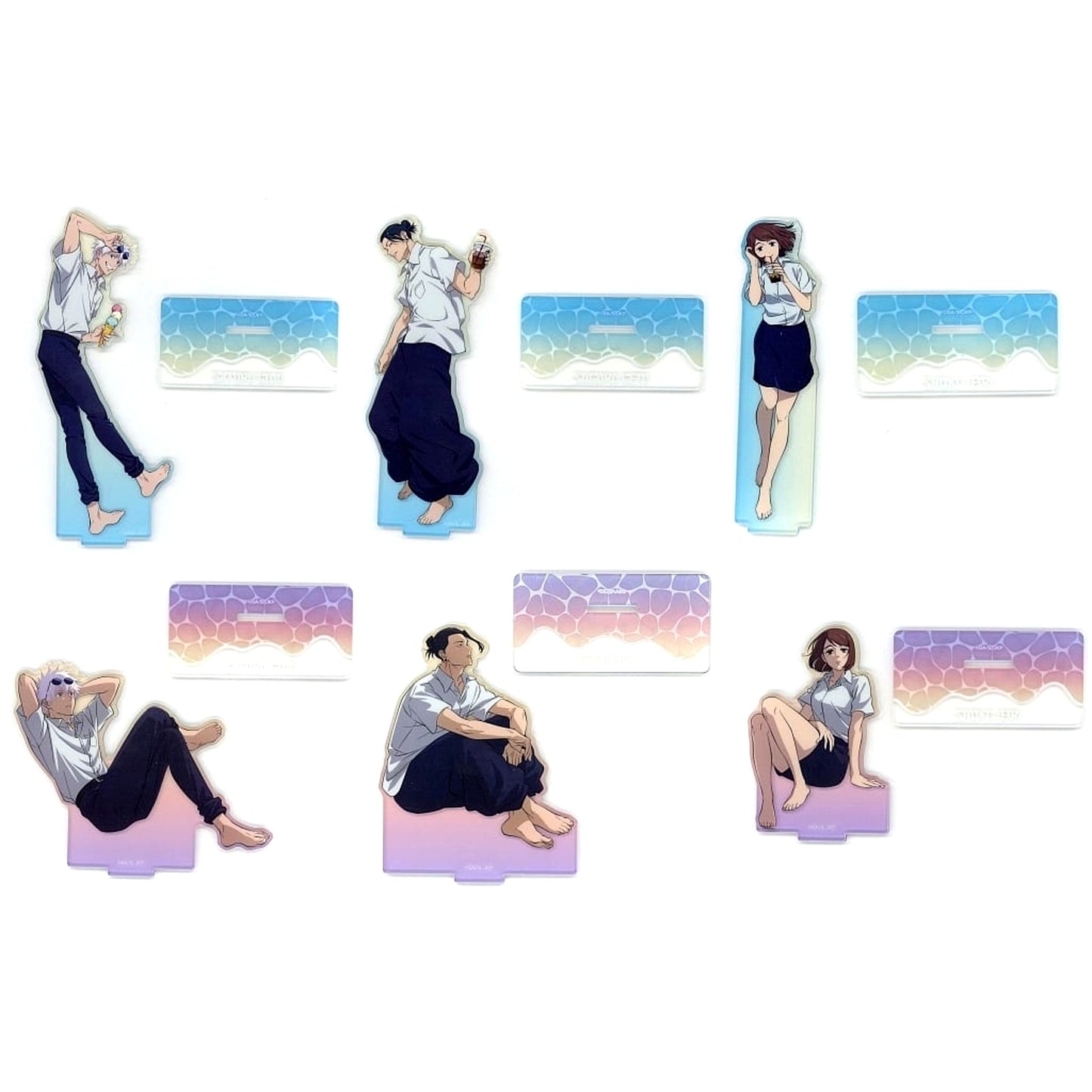 Jujutsu Kaisen Satoru Gojo & Others All 6 Types Set Sega Lucky Kuji Time of Midday, Time of Twilight Acrylic Stand Prize D Acrylic Stands [USED]