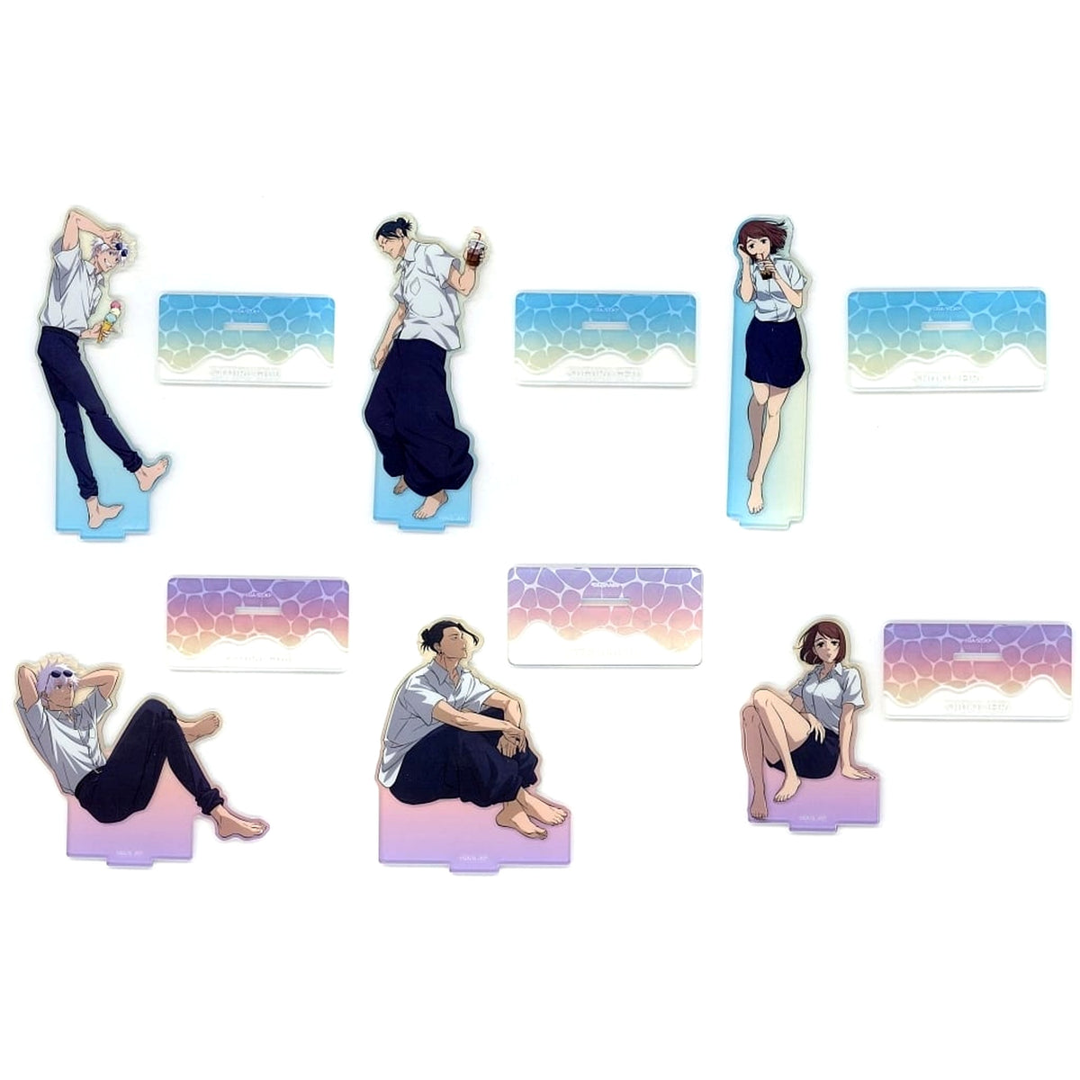 Jujutsu Kaisen Satoru Gojo & Others All 6 Types Set Sega Lucky Kuji Time of Midday, Time of Twilight Acrylic Stand Prize D Acrylic Stands [USED]