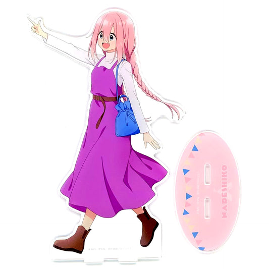 Nadeshiko Kagamihara Yuru Camp SEASON 3 Animate Fair Walking Ver. Illustration Extra Large Acrylic Stand [USED]