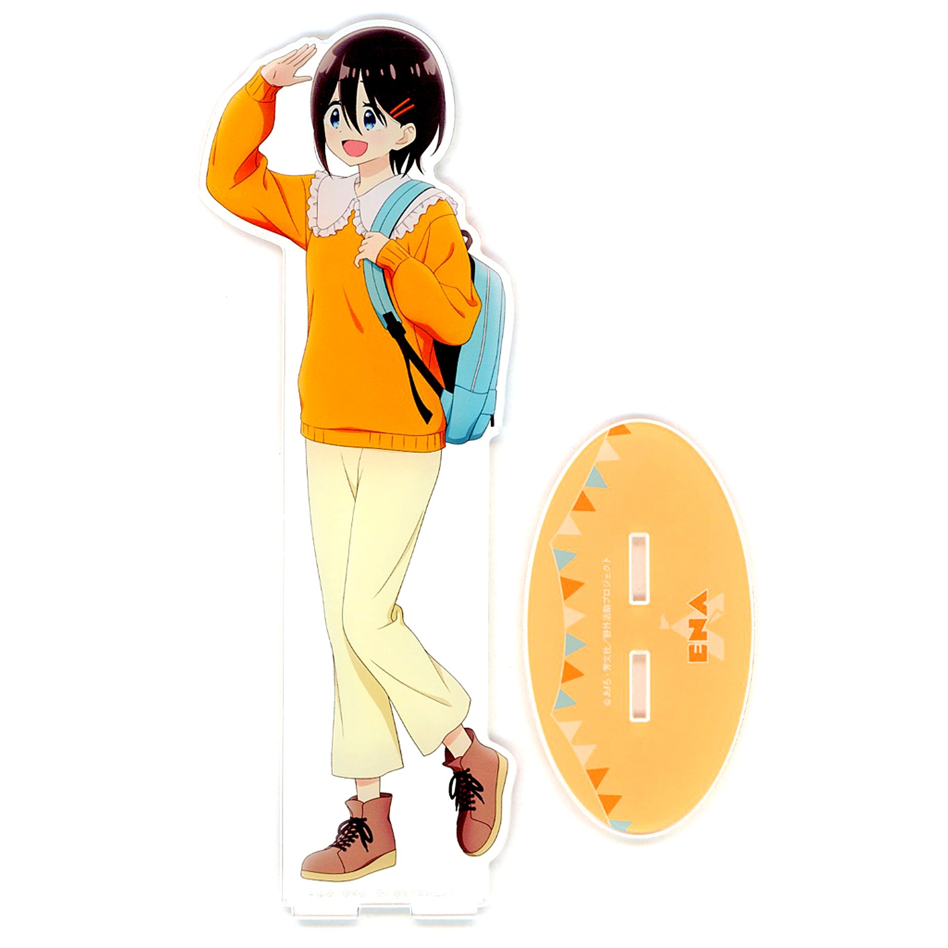 Ena Saito Illustration Walking Ver. Extra Large Acrylic Stand Yuru Camp SEASON 3 Animate Fair [USED]