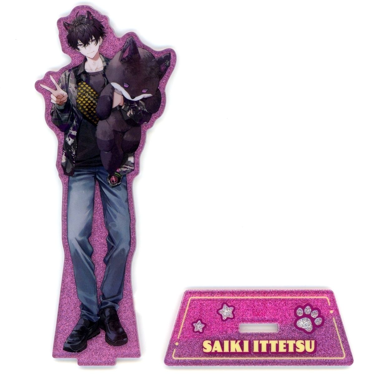 Saiki Ittetsu Virtual YouTuber Nijisanji Glitter Acrylic Stand Outing Oriens [USED]