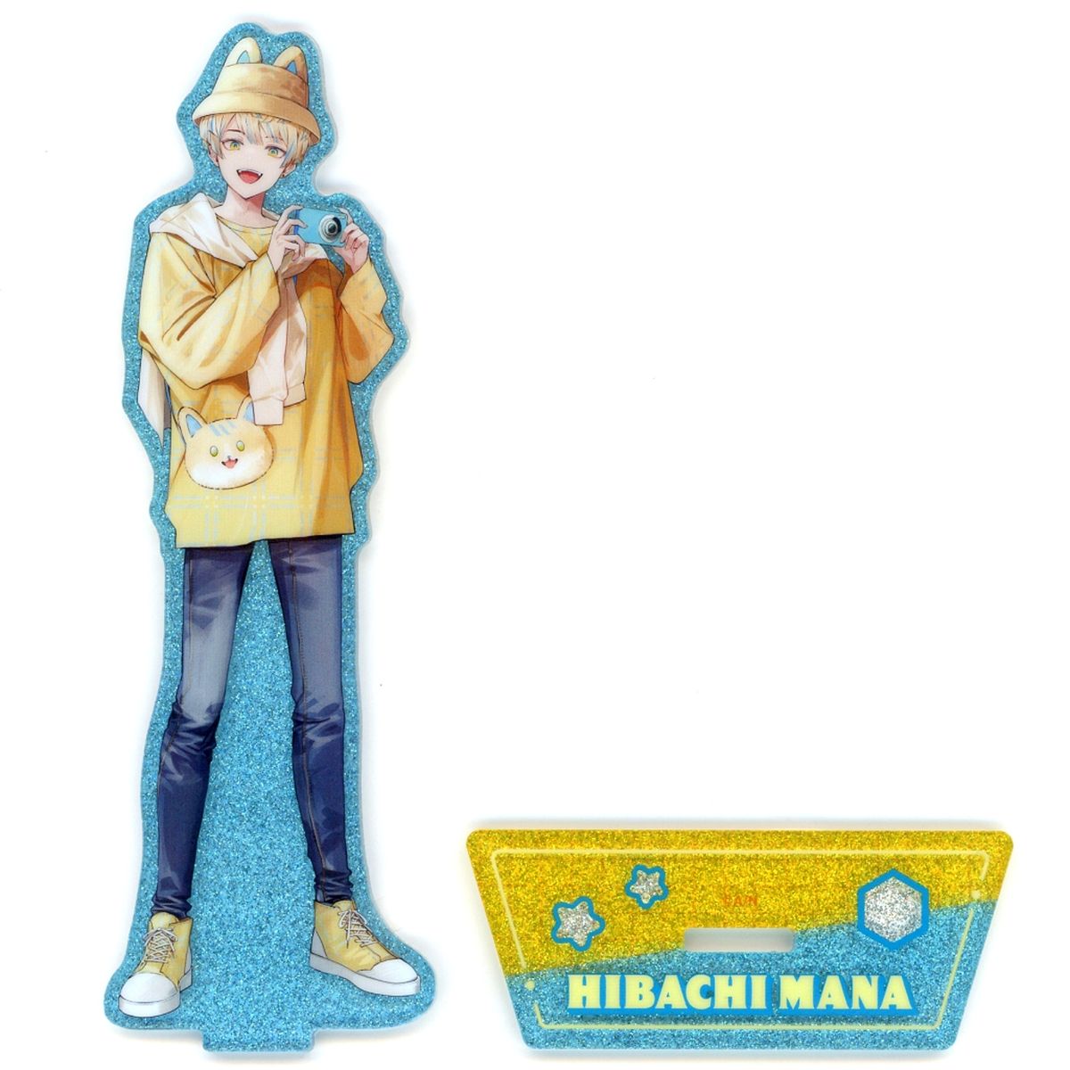 Hibachi Mana Oriens Glitter Acrylic Stand Virtual YouTuber Nijisanji [USED]