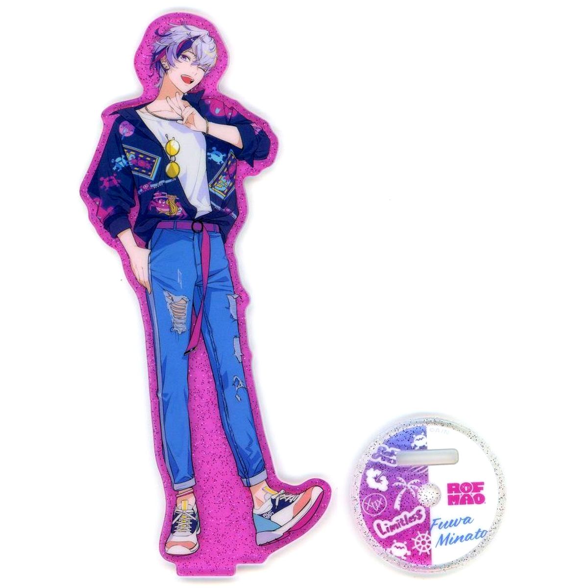 Fuwa Minato Virtual YouTuber Nijisanji Glitter Acrylic Stand NIJISANJI ROF-MAO 2nd LIVE: Limitless [USED]