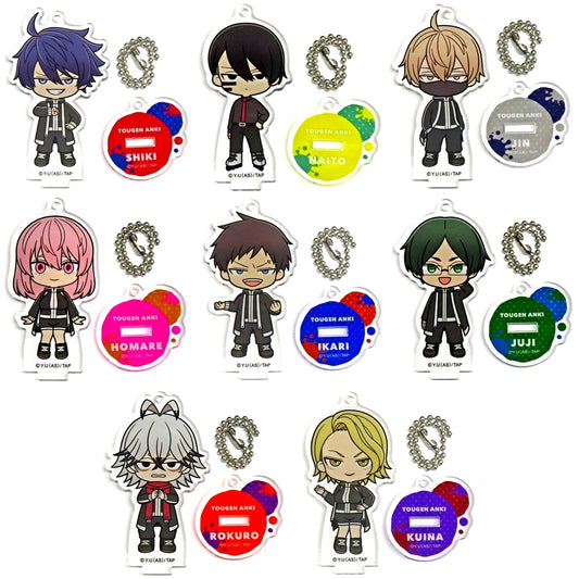 Set of 8 Tougen Anki Acrylic Keychain Collection with Stand [USED]