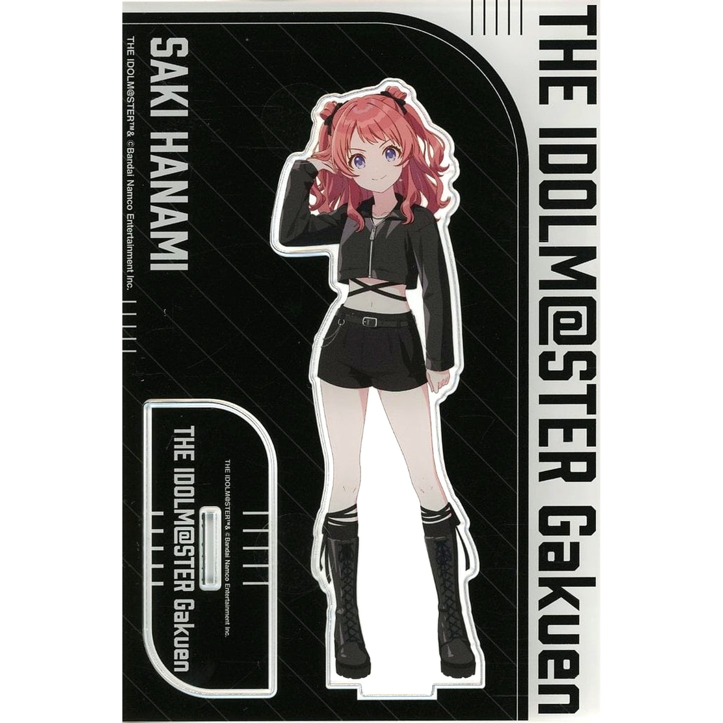 Saki Hanami Gakuen Idolmaster Big Acrylic Stand BLACK COLLECTION by ZOZOTOWN [USED]