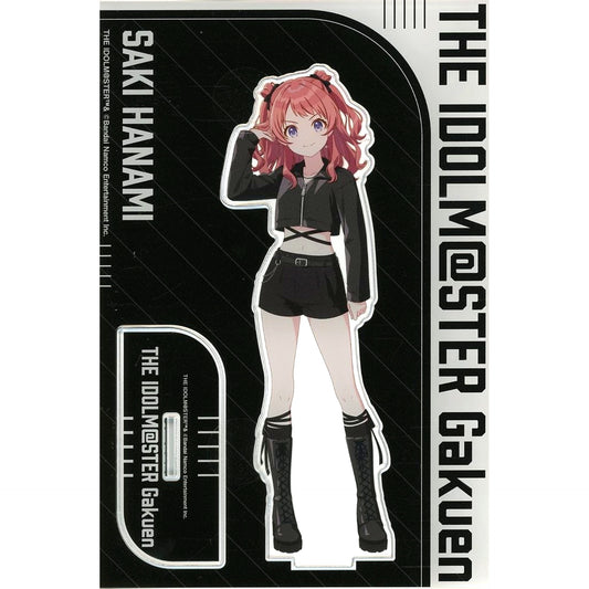 Saki Hanami Gakuen Idolmaster Big Acrylic Stand BLACK COLLECTION by ZOZOTOWN [USED]