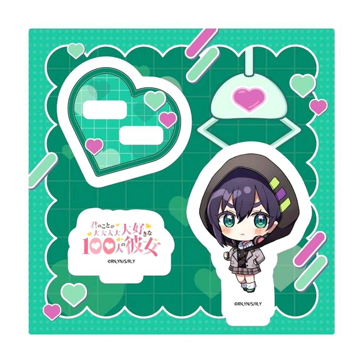 Kurumi Haraga Mini Character Illustration 08. The 100 Girlfriends Who Really, Really, Really, Really, Really Love You Acrylic Stand Plate [USED]