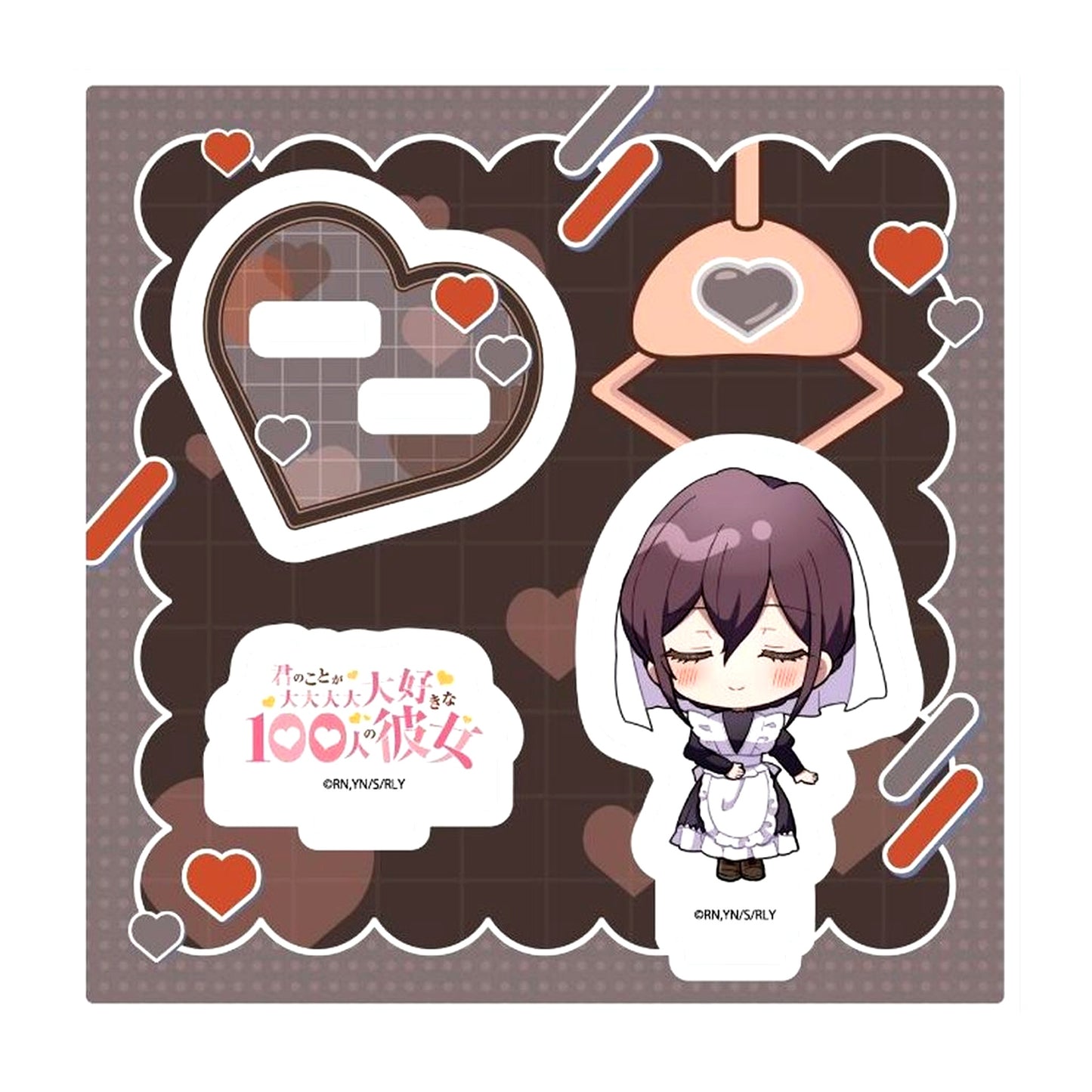 Mei Meido 09 Mini Character Illustration Acrylic Stand Plate The 100 Girlfriends Who Really, Really, Really, Really, Really Love You [USED]