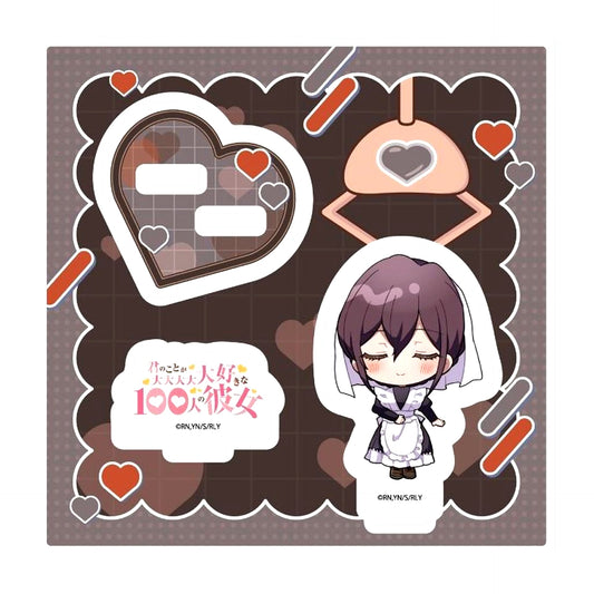 Mei Meido 09 Mini Character Illustration Acrylic Stand Plate The 100 Girlfriends Who Really, Really, Really, Really, Really Love You [USED]