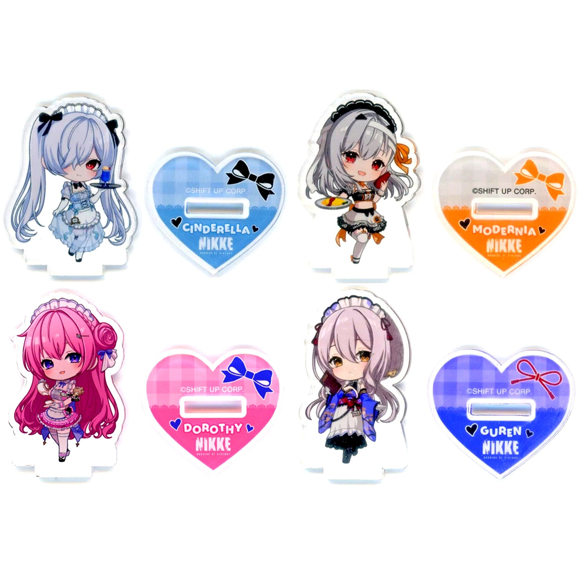 Set of 4 Goddess of Victory: Nikke x and GALLERY Collaboration Cafe Random Mini Character Acrylic Stand [USED]