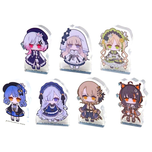 Set of 7 Mahou Shoujo no Majo Saiban Corot Acrylic Figure Collection A [USED]