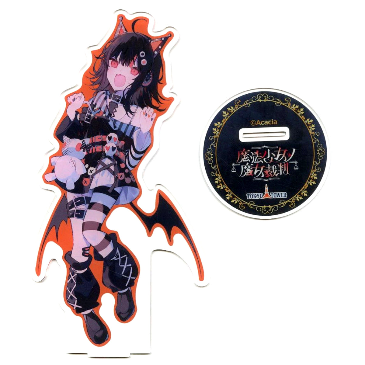 Coco Sawatari Illustration BIG Acrylic Stand Mahou Shoujo no Majo Saiban in Tokyo Tower Genei no Majo Saiban [USED]