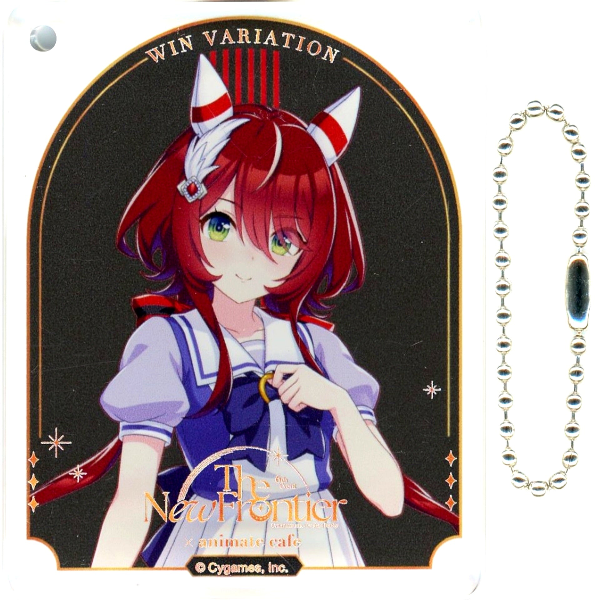 Win Variation CoLotta Trading Acrylic Plate Keychain Group C Uma Musume Pretty Derby 6th EVENT The New Frontier x animatecafe Branch [USED]