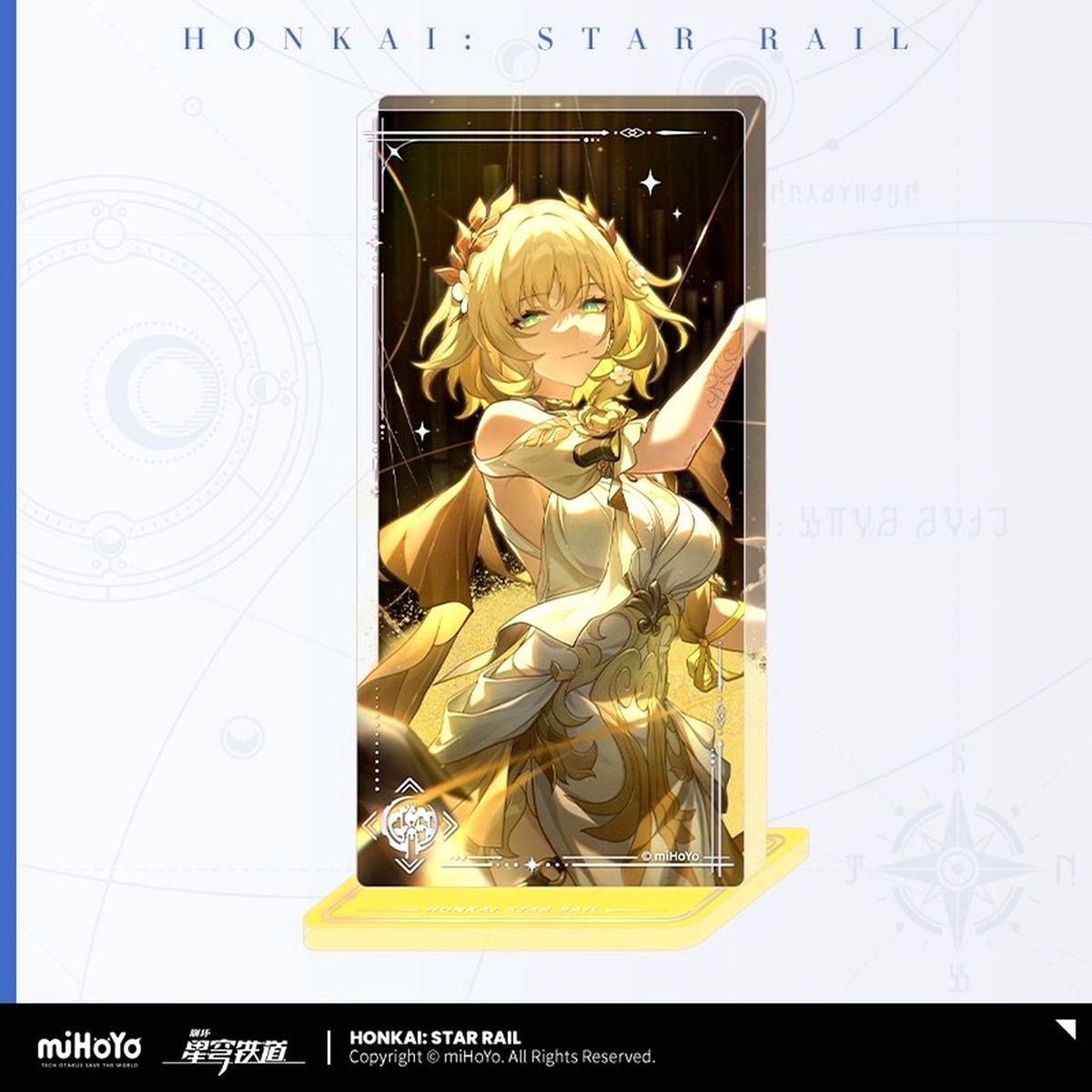 Honkai: Star Rail Light Cone Series Weaving Time into Gold Glitter Acrylic Stand [USED]