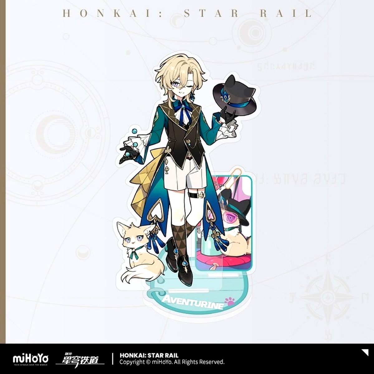Aventurine Honkai: Star Rail Chibi Neko Series Acrylic Stand [USED]