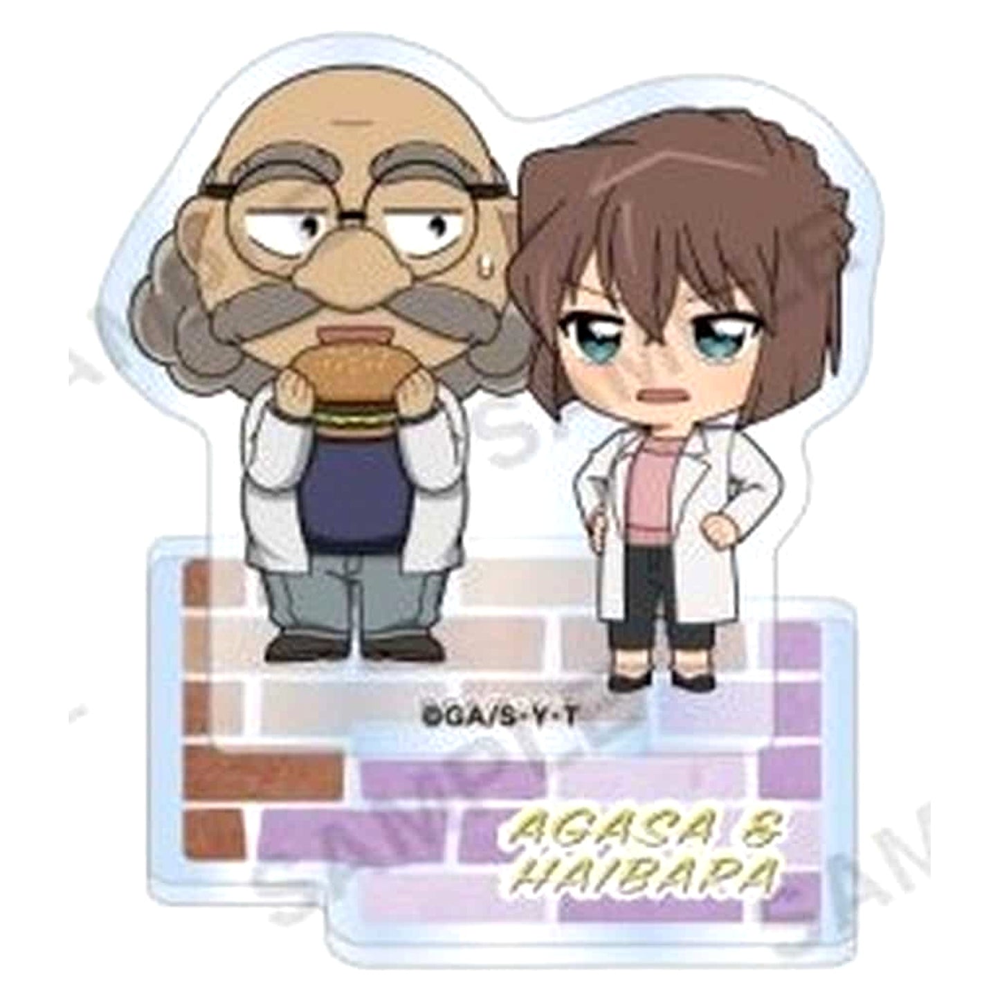 Detective Conan Petit Acrylic Stand Duo Collection Vol. 2 Capsule Toy Version Hiroshi Agasa & Ai Haibara Acrylic Stands [USED]