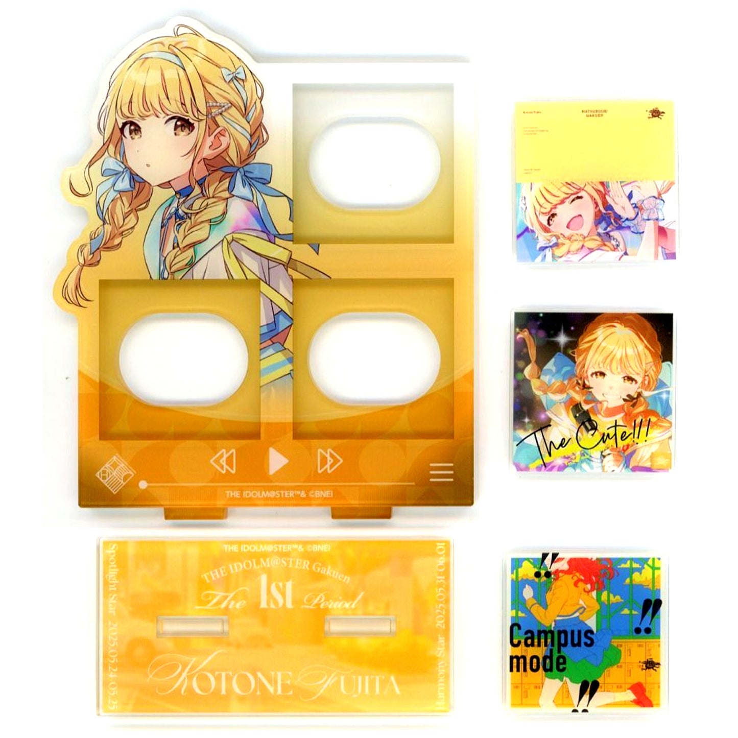 Kotone Fujita Gakuen Idolmaster The 1st Period Commemorative Official My Playlist Acrylic Stand [USED]