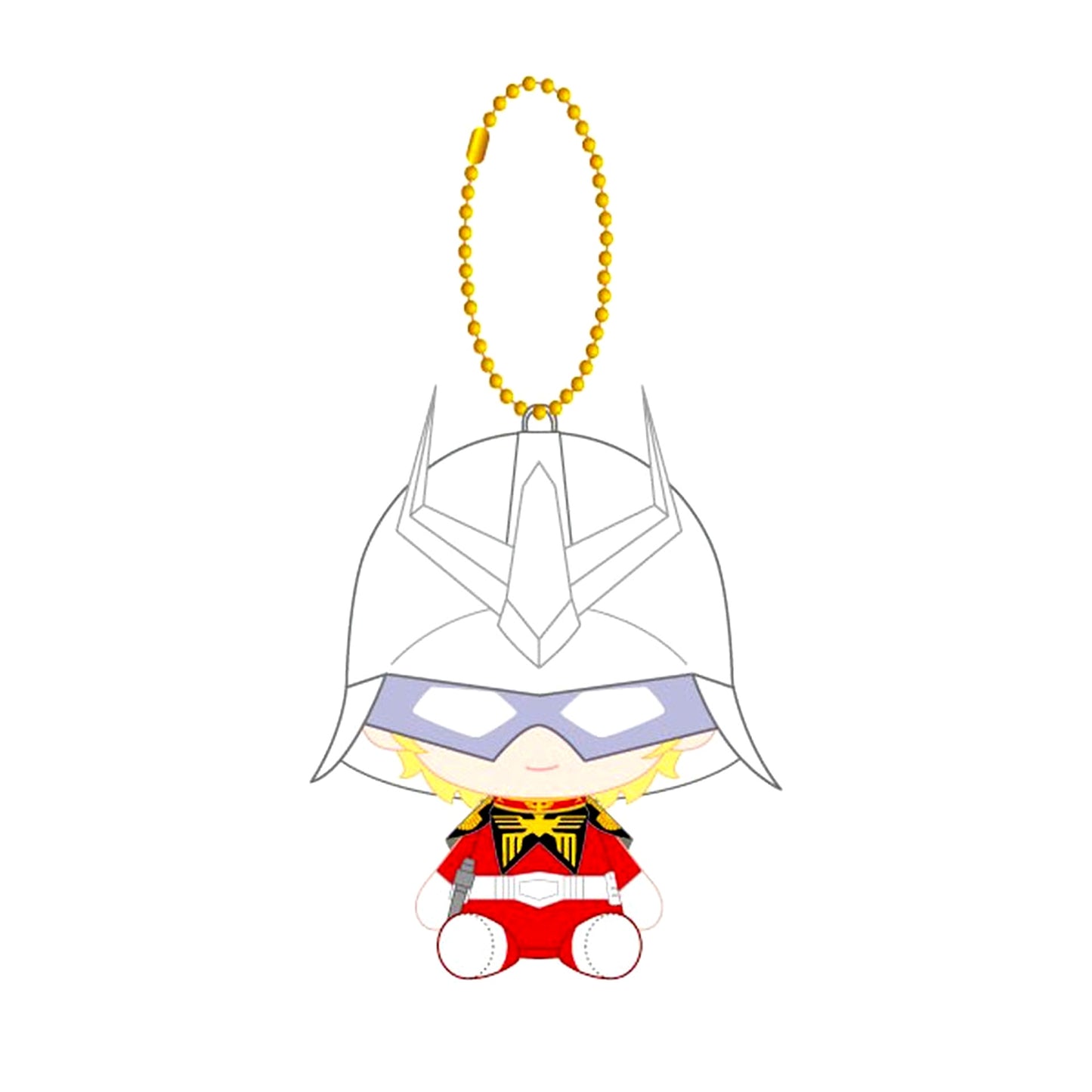 Char Aznable Mobile Suit Gundam GQuuuuuuX Chibi Plush Sitting Mascot [USED]
