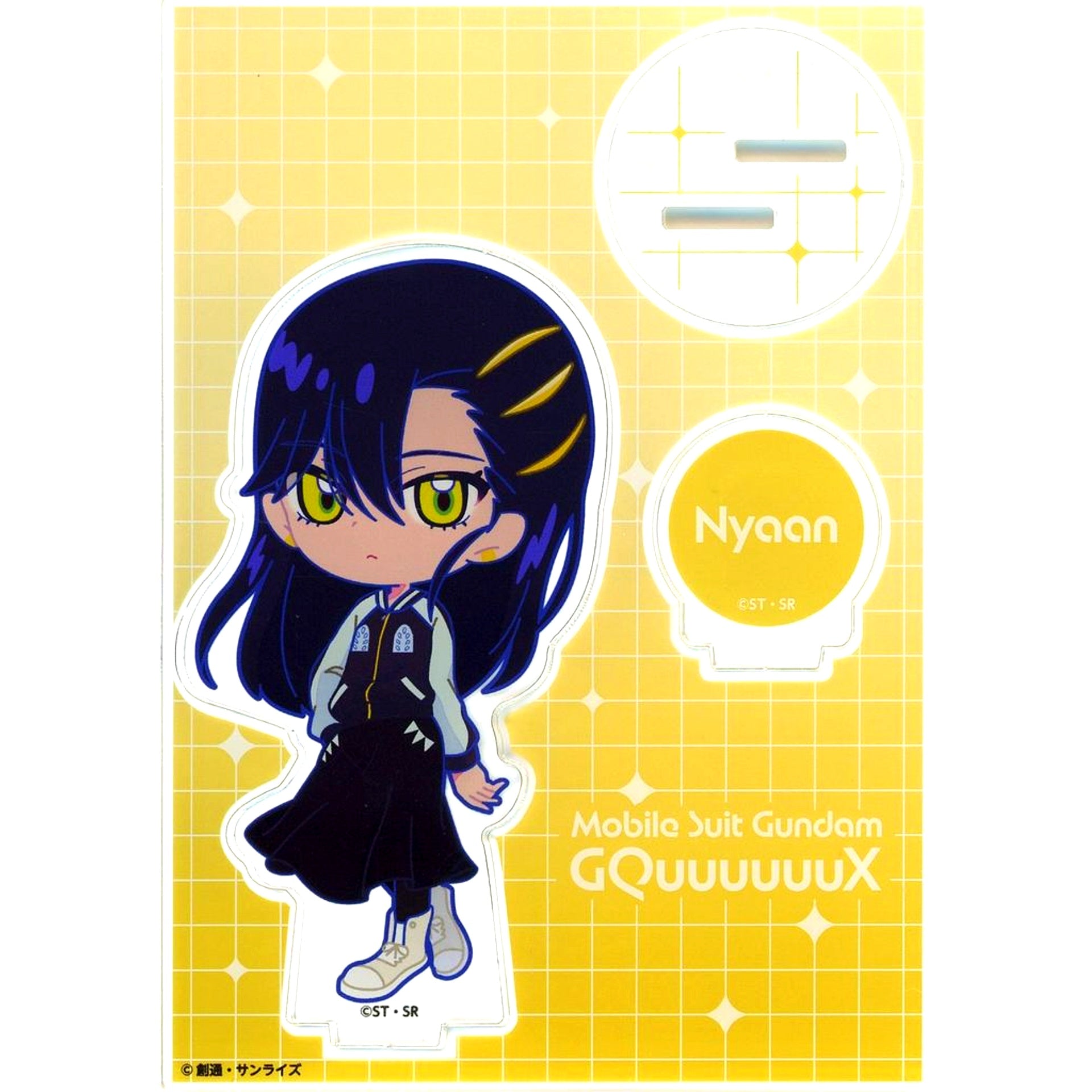 Nyaan Mobile Suit Gundam GQuuuuuuX x Tokyu Kabukicho Tower Climax Collaboration Mini Chibi Acrylic Stand [USED]