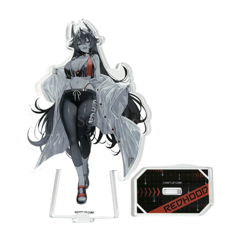 Red Hood Character Illustration Monotone Style Goddess of Victory: NIKKE Big Acrylic Stand Urban Rainy Day GiGO Limited [USED], photo 1