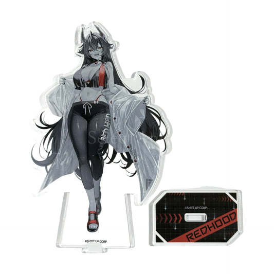 Red Hood Character Illustration Monotone Style Goddess of Victory: NIKKE Big Acrylic Stand Urban Rainy Day GiGO Limited [USED]