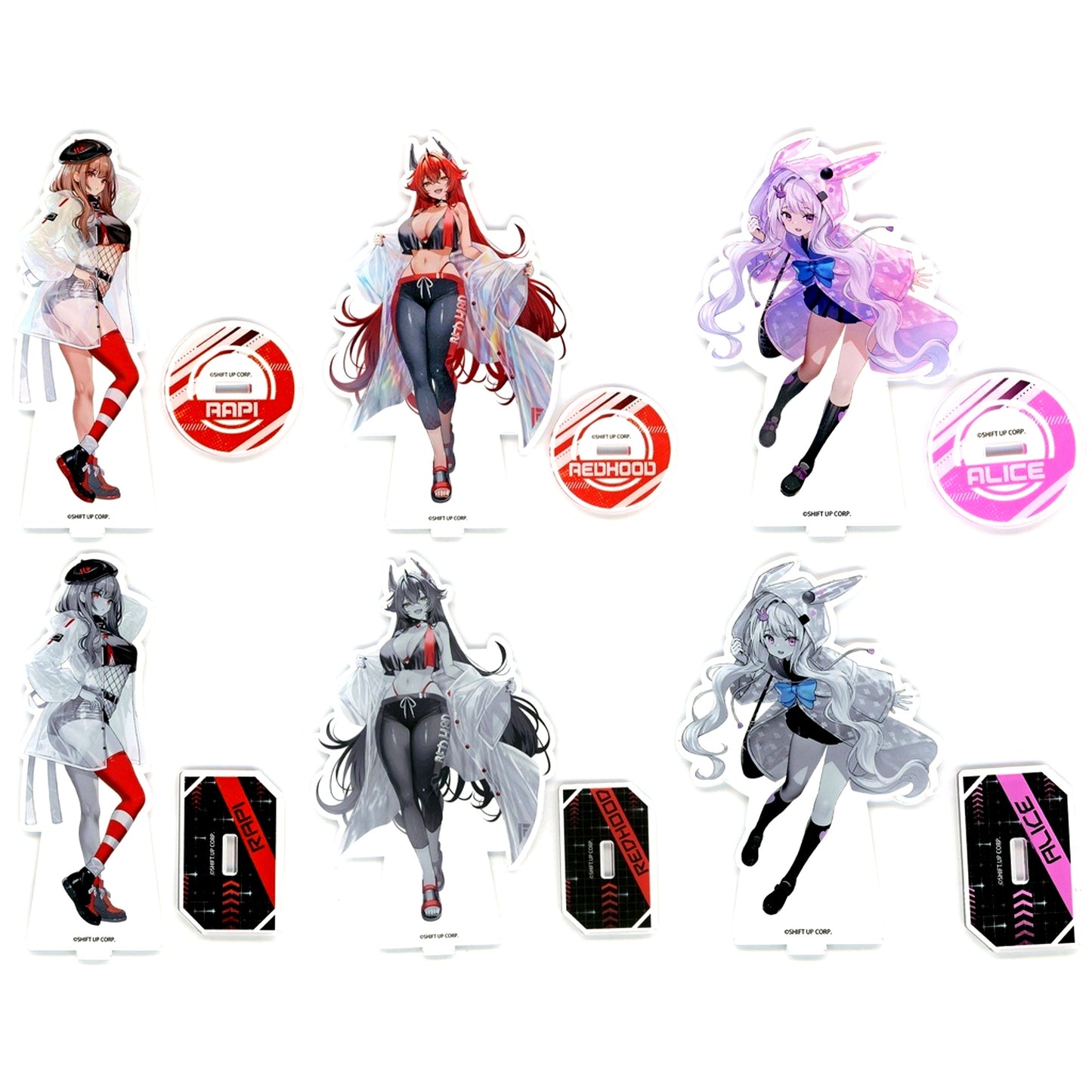 Set of 6 Big Acrylic Stand Urban Rainy Day GODDESS OF VICTORY: NIKKE GiGO Ltd [USED]
